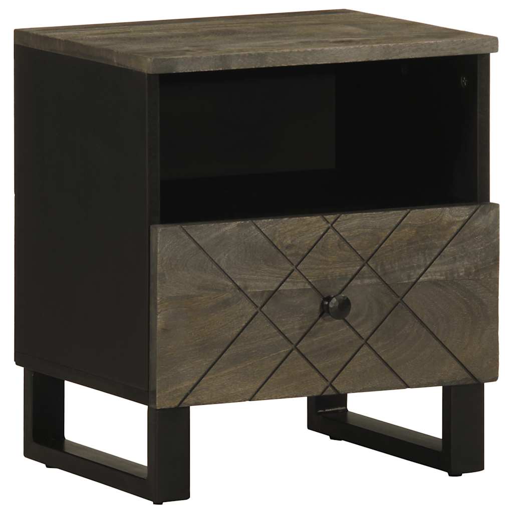 Mesa de cabeceira 40x33x46 cm madeira de mangueira maciça preto