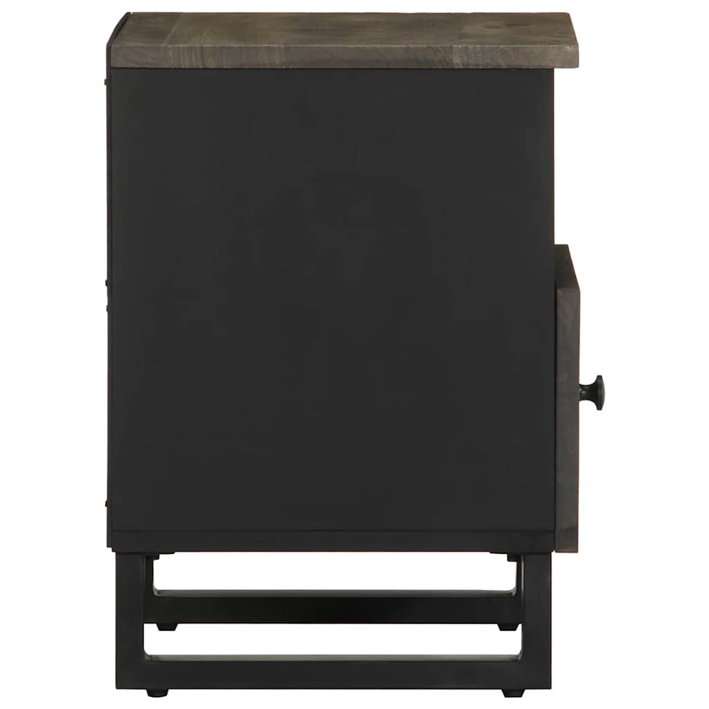 Mesa de cabeceira 40x33x46 cm madeira de mangueira maciça preto