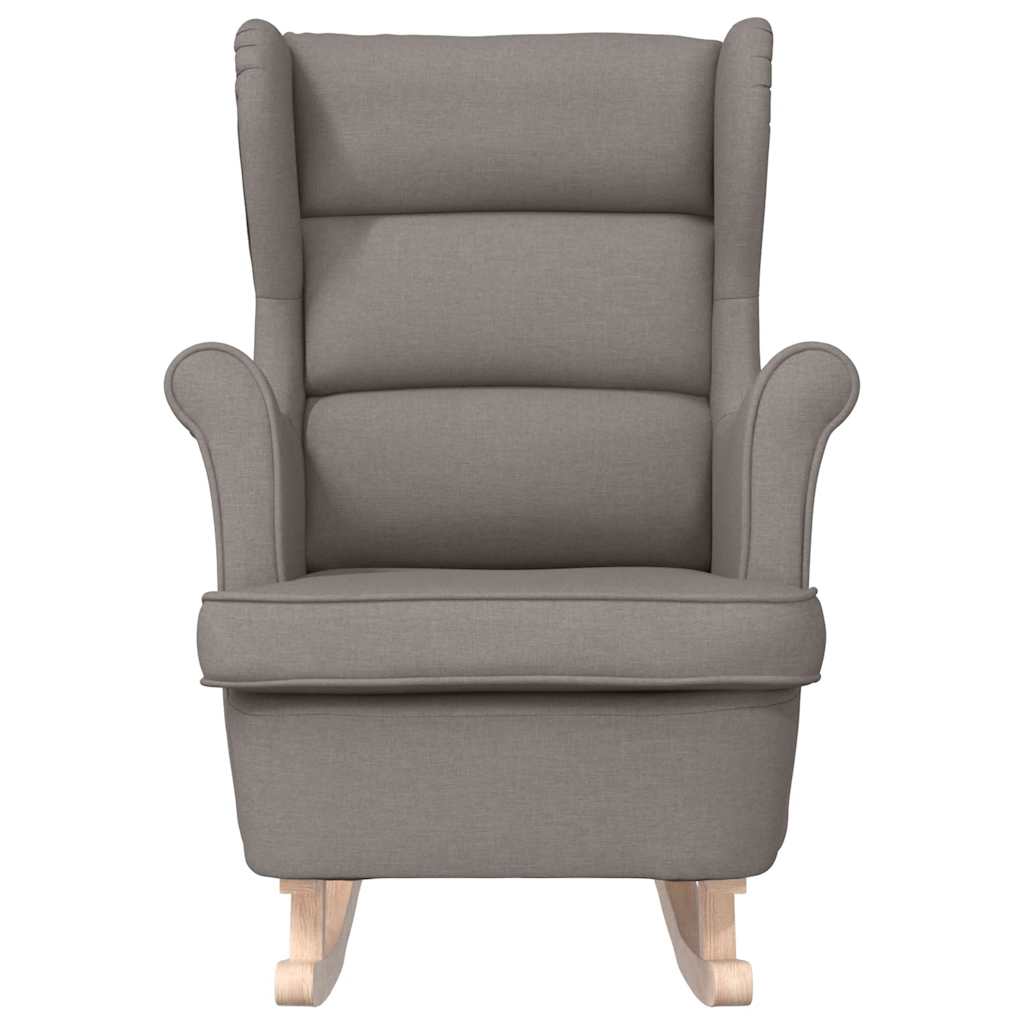 Cadeira de baloiço 74x90x102 cm tecido cinzento-acastanhado