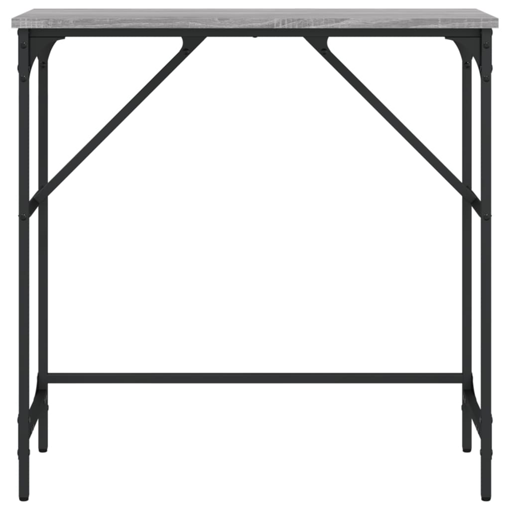 Mesa consola 75x32x75 cm derivados de madeira cinzento sonoma