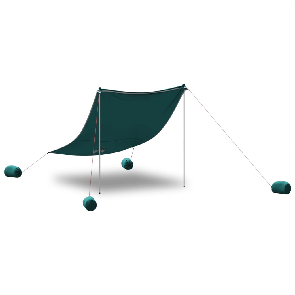Toldo de praia com âncoras de areia 214x236 cm verde