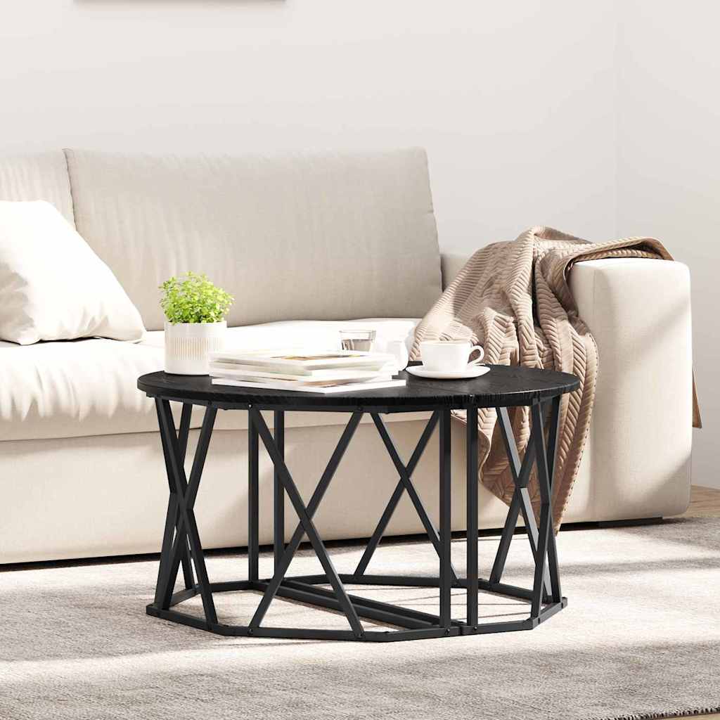 Mesa de centro carvalho preto 80 x 80 x 42 cm