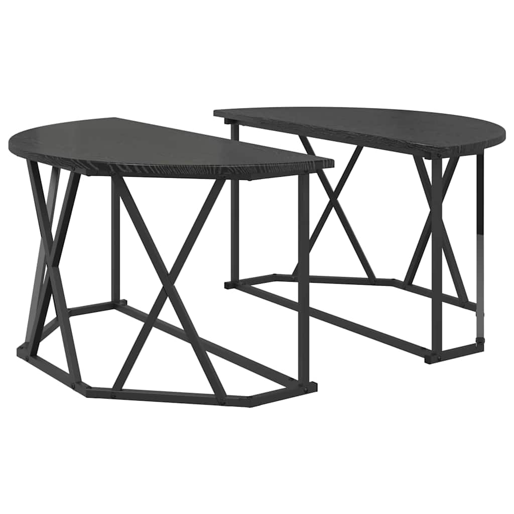 Mesa de centro carvalho preto 80 x 80 x 42 cm