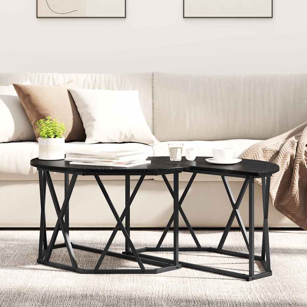 Mesa de centro carvalho preto 80 x 80 x 42 cm