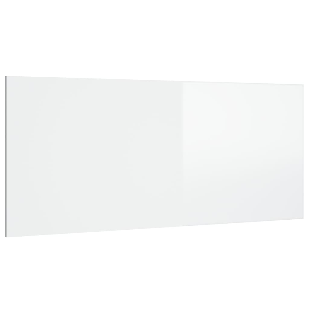 Cabeceira cama 200x1,5x80 cm derivados madeira branco brilhante