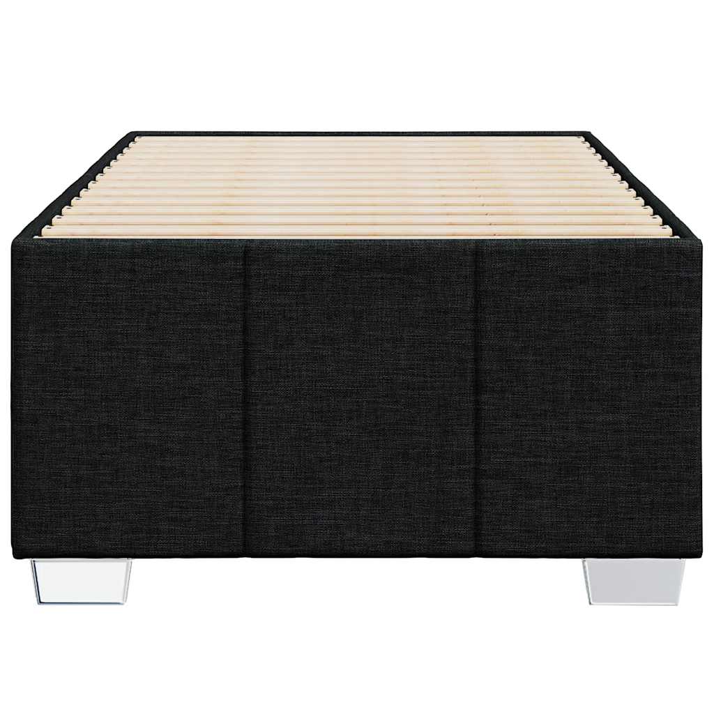Estrutura de cama sem colchão 100x200 cm tecido preto