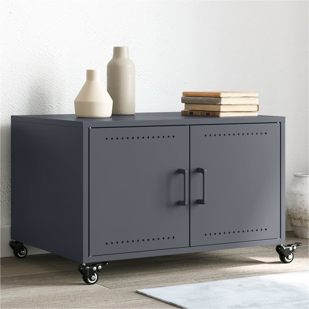 Mesa de centro 68x50x43,5 cm aço antracite