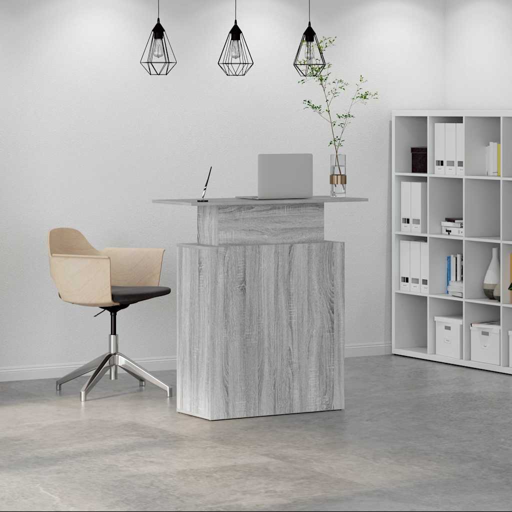 Balcão recepção 100x40x104 cm deriv. madeira cinzento sonoma