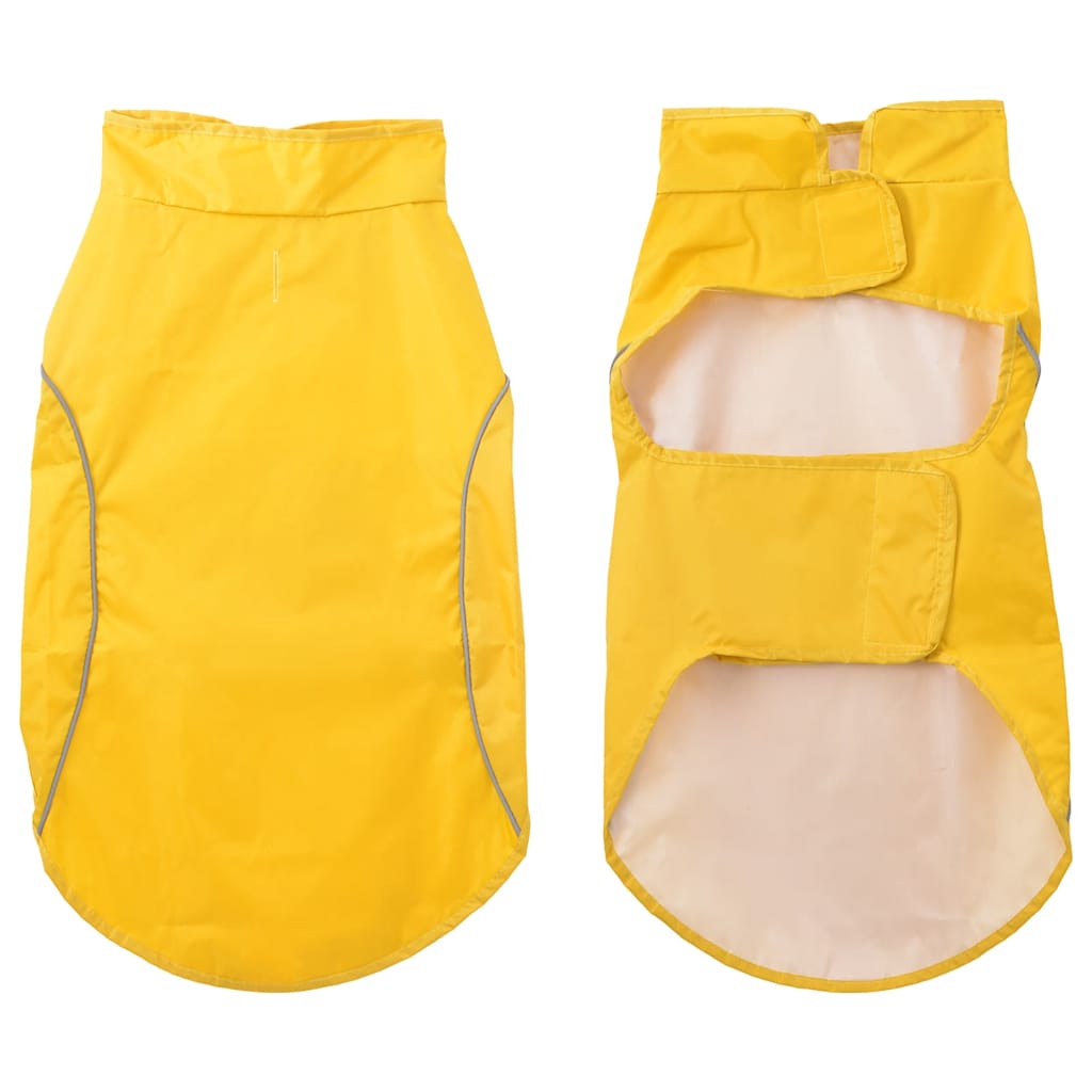 Capa de chuva para cães com tiras reflectoras amarelo l