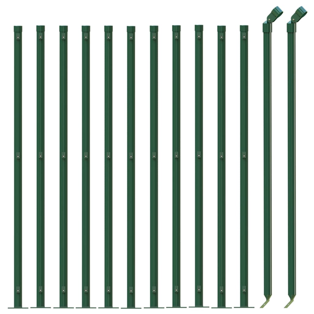 Cerca de malha de arame com flange 0,8x25 m verde