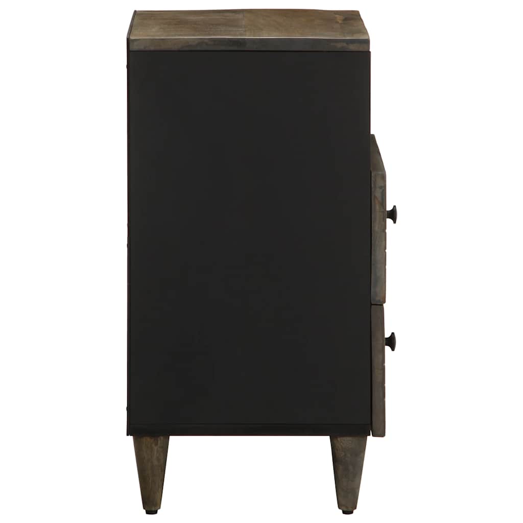 Mesa de cabeceira cinzento claro 50x33x60 cm