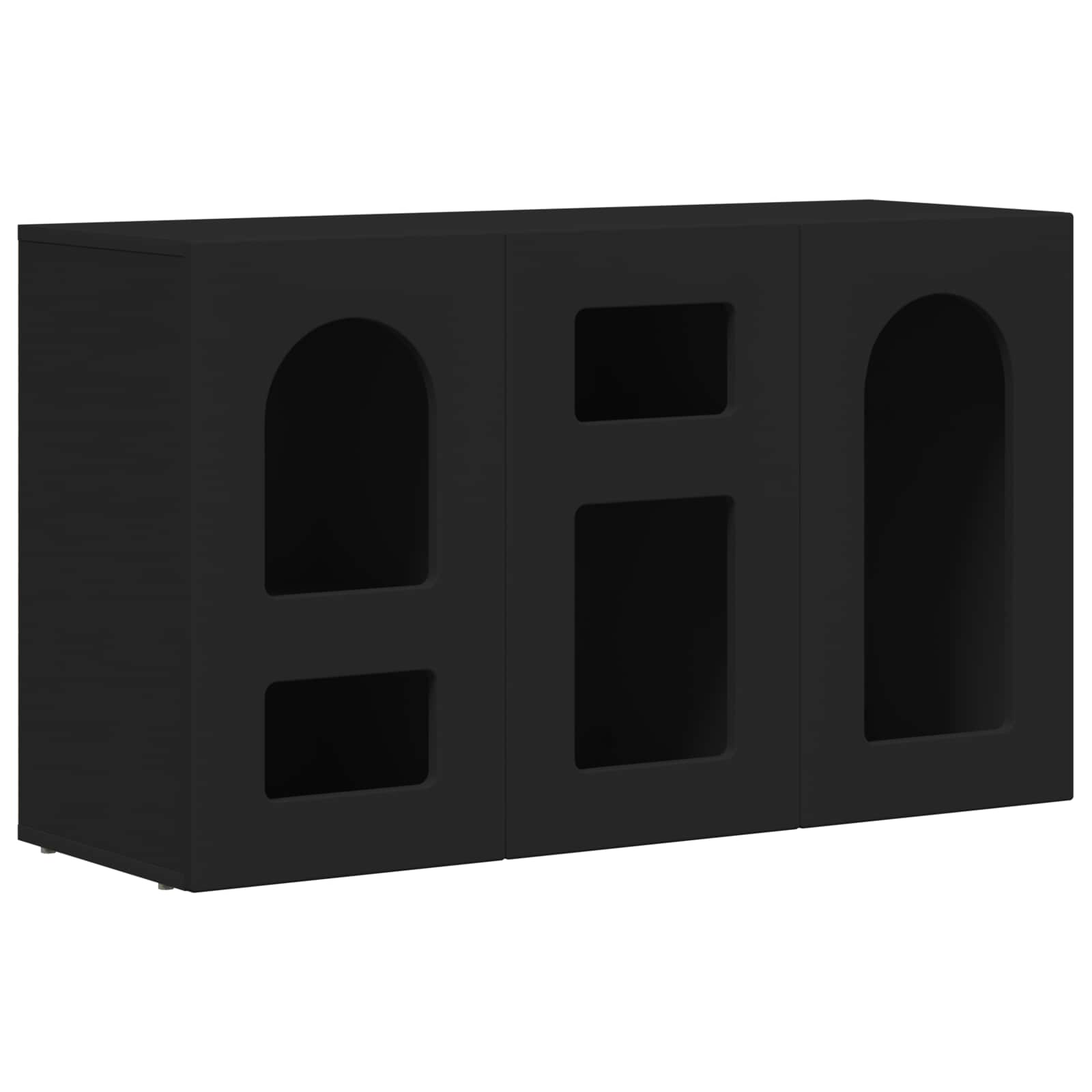 Buffet elst preto 100 x 35 x 59 cm derivados de madeira