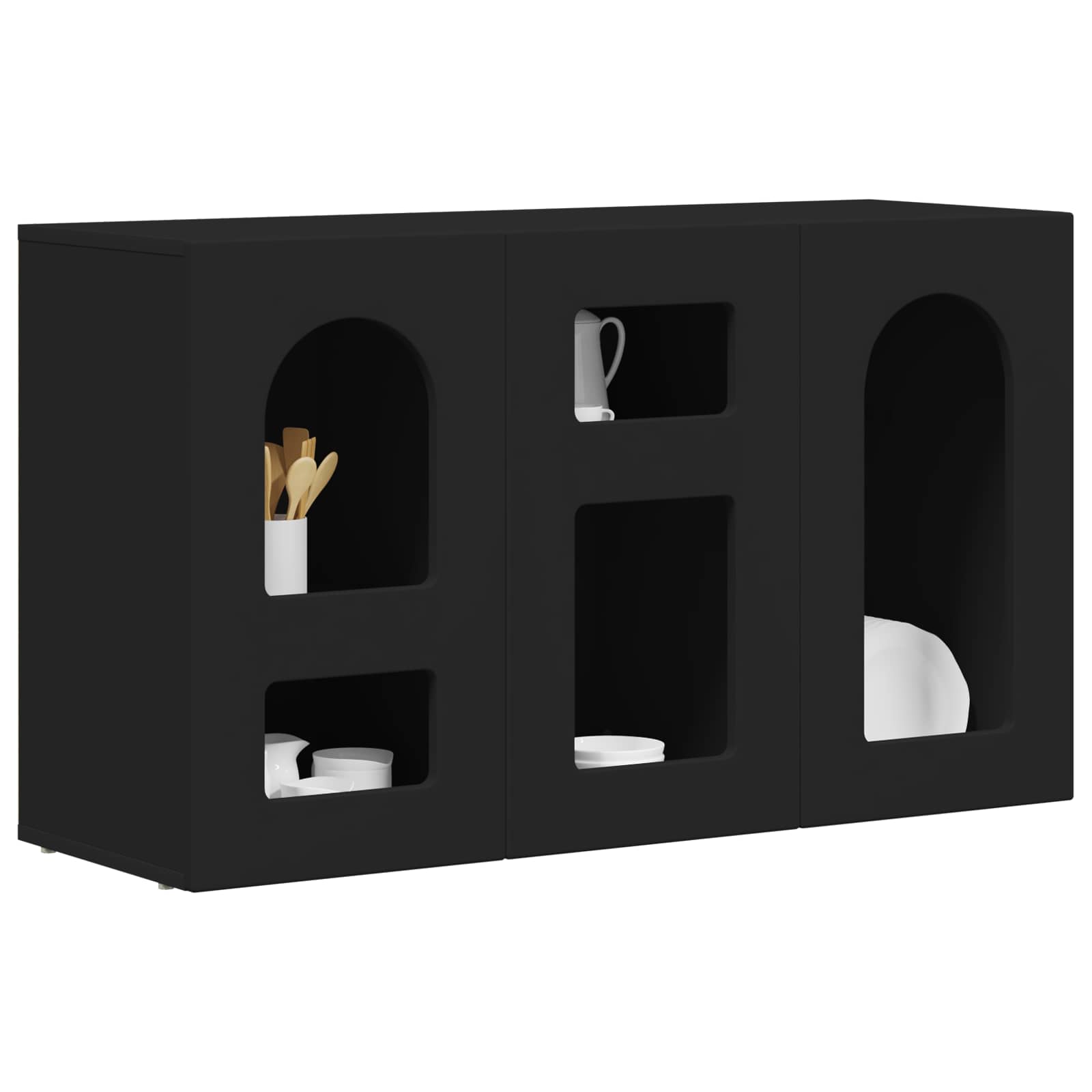Buffet elst preto 100 x 35 x 59 cm derivados de madeira