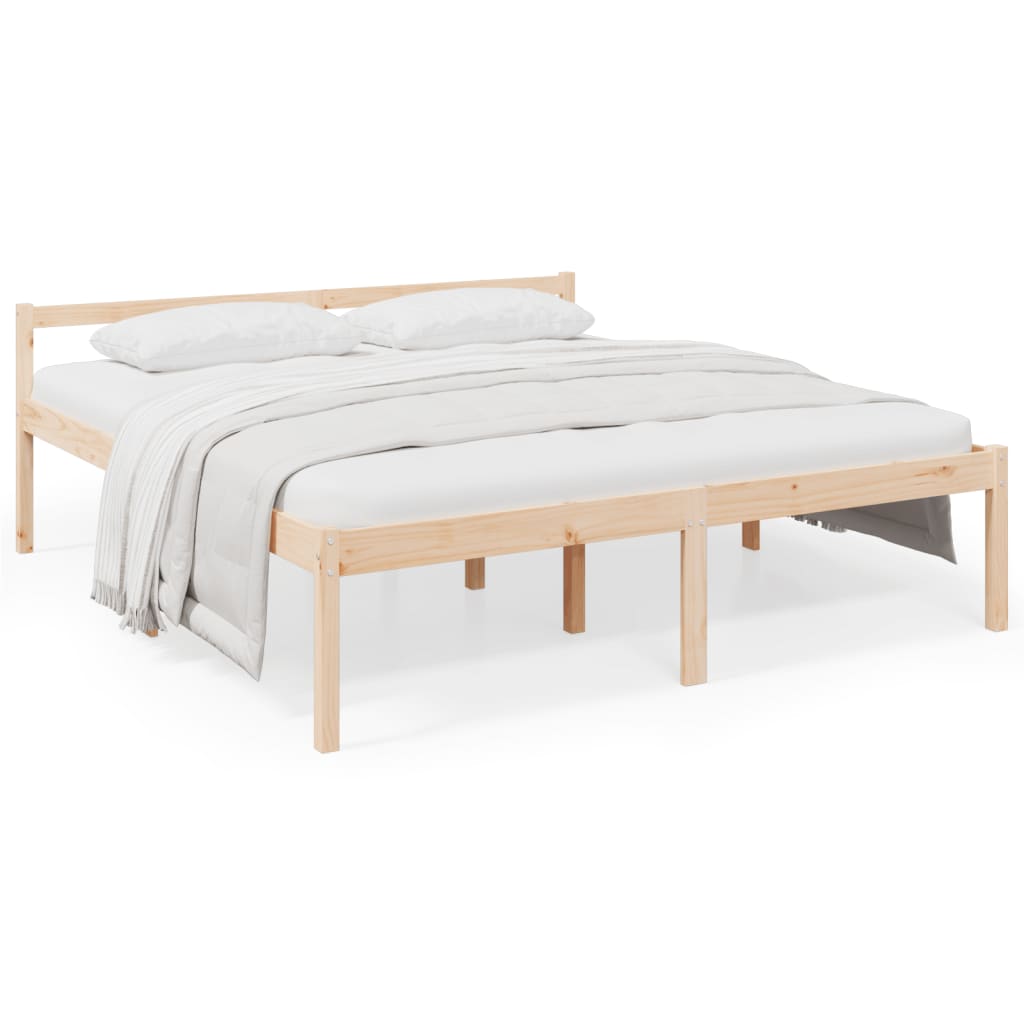 Cama para idosos 200x200 cm pinho maciço