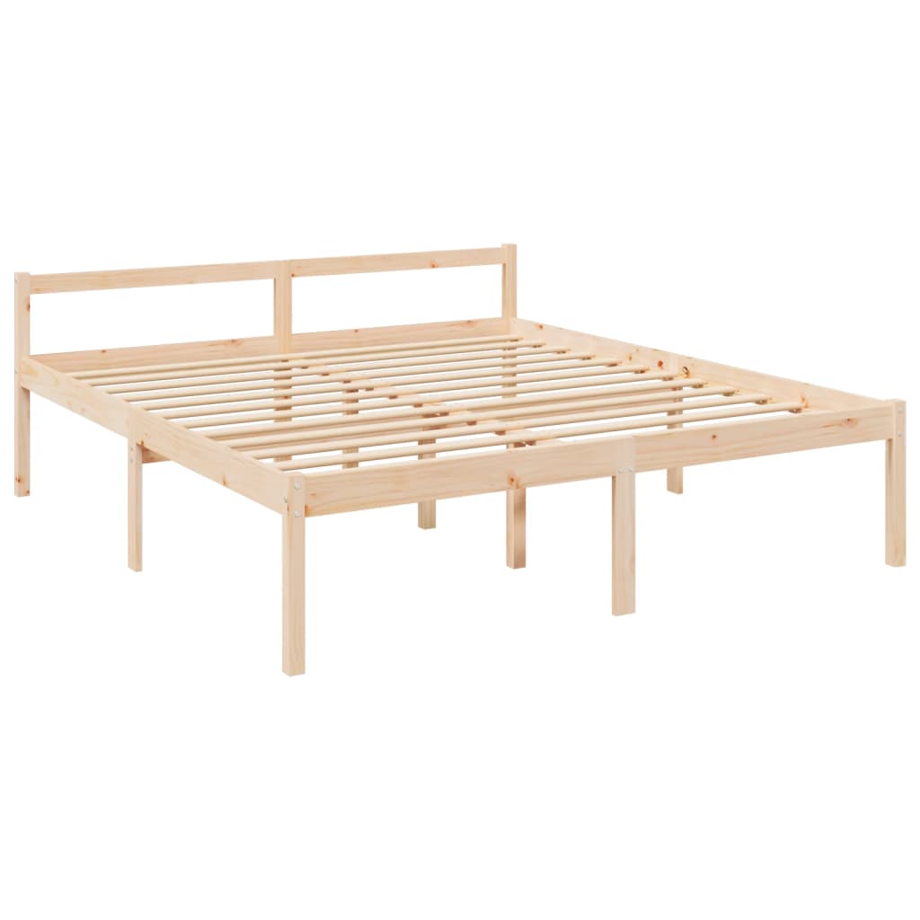 Cama para idosos 200x200 cm pinho maciço