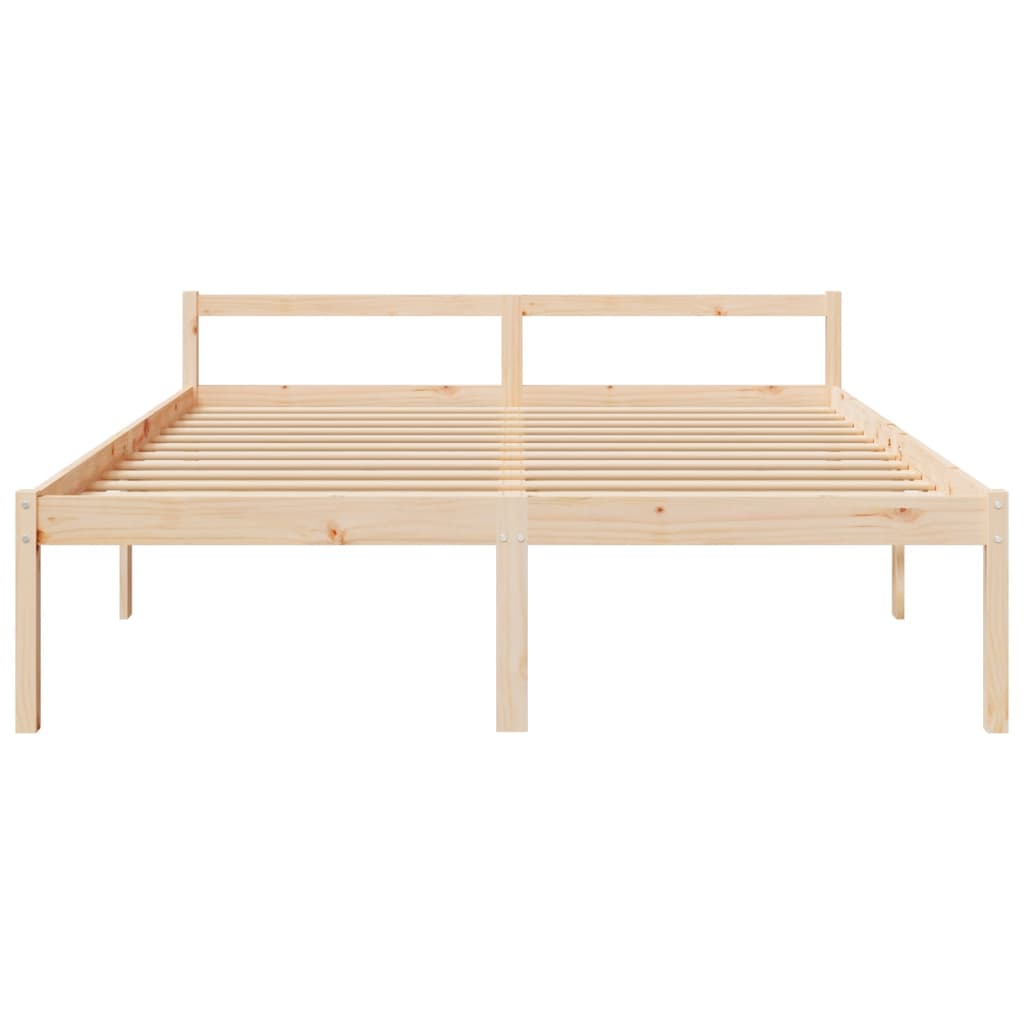 Cama para idosos 200x200 cm pinho maciço