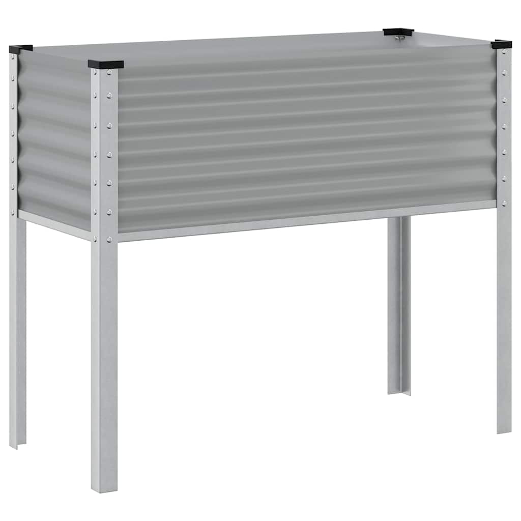 Vaso/floreira de jardim 100x45x90 cm aço cinzento