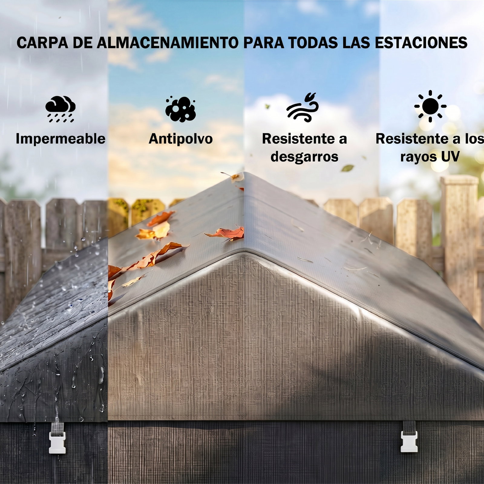 Abrigo para ferramentas bicicletas e motos 1,6x2,2x1,7 cm garagem portátil com 2 habitações cinza escuro