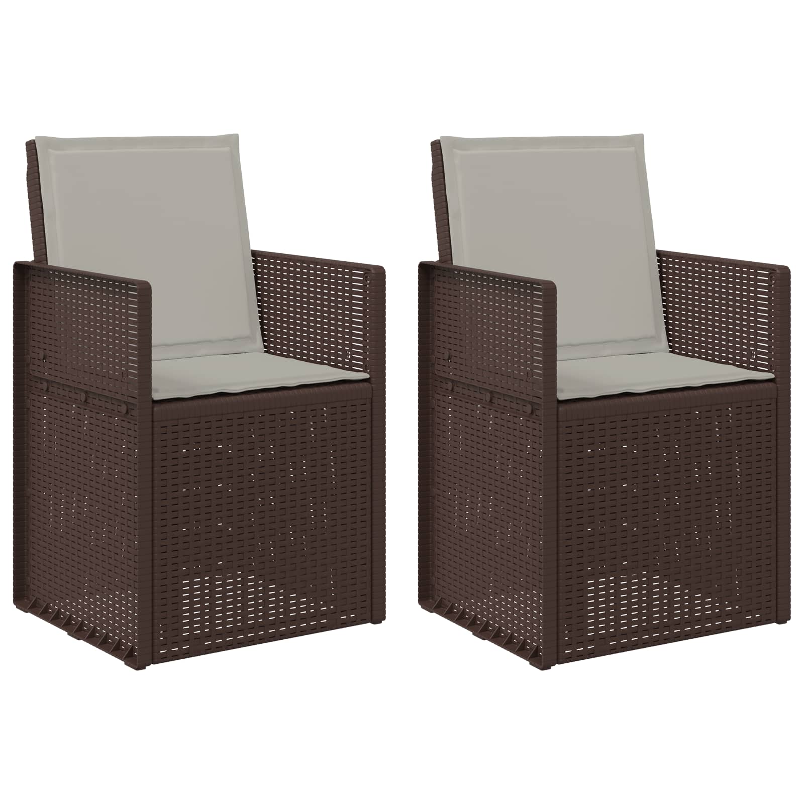 Cadeiras de jantar para jardim 2 unid. PP