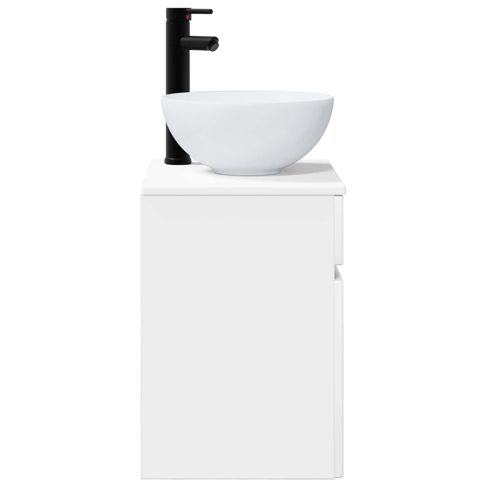 Vanidade de pia de parede branco brilhante 39 x 41 x 64,5 cm