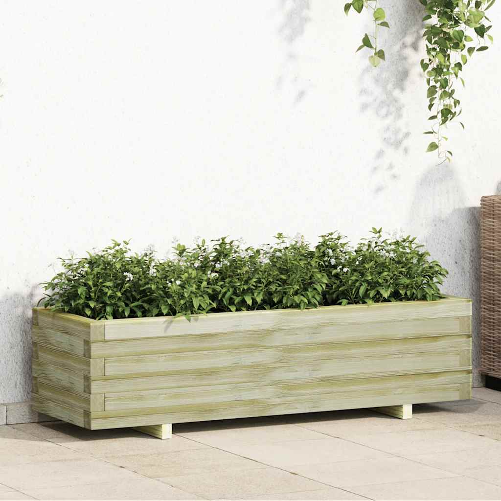 Canteiro elevado 120x40x30 cm madeira retangular