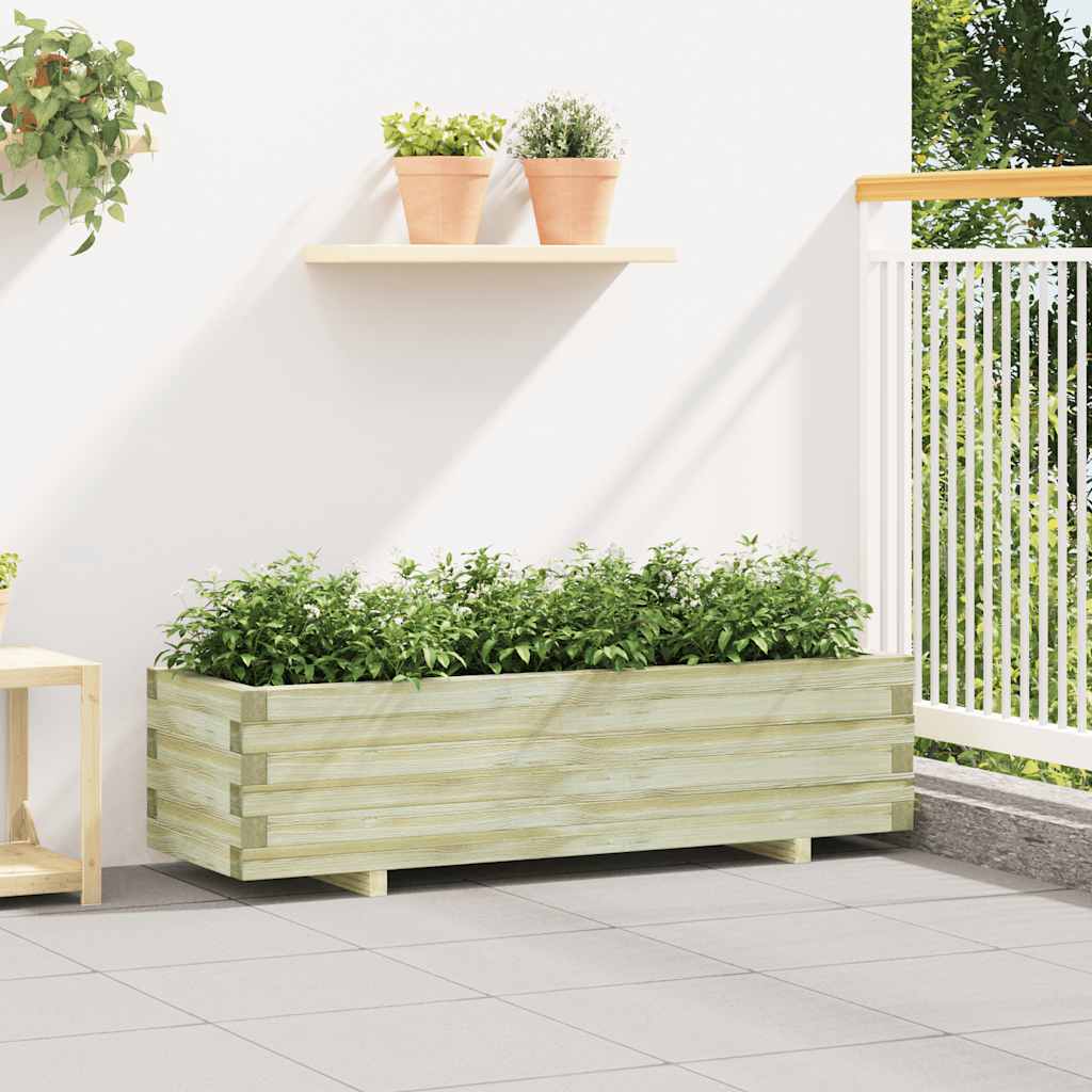 Canteiro elevado 120x40x30 cm madeira retangular