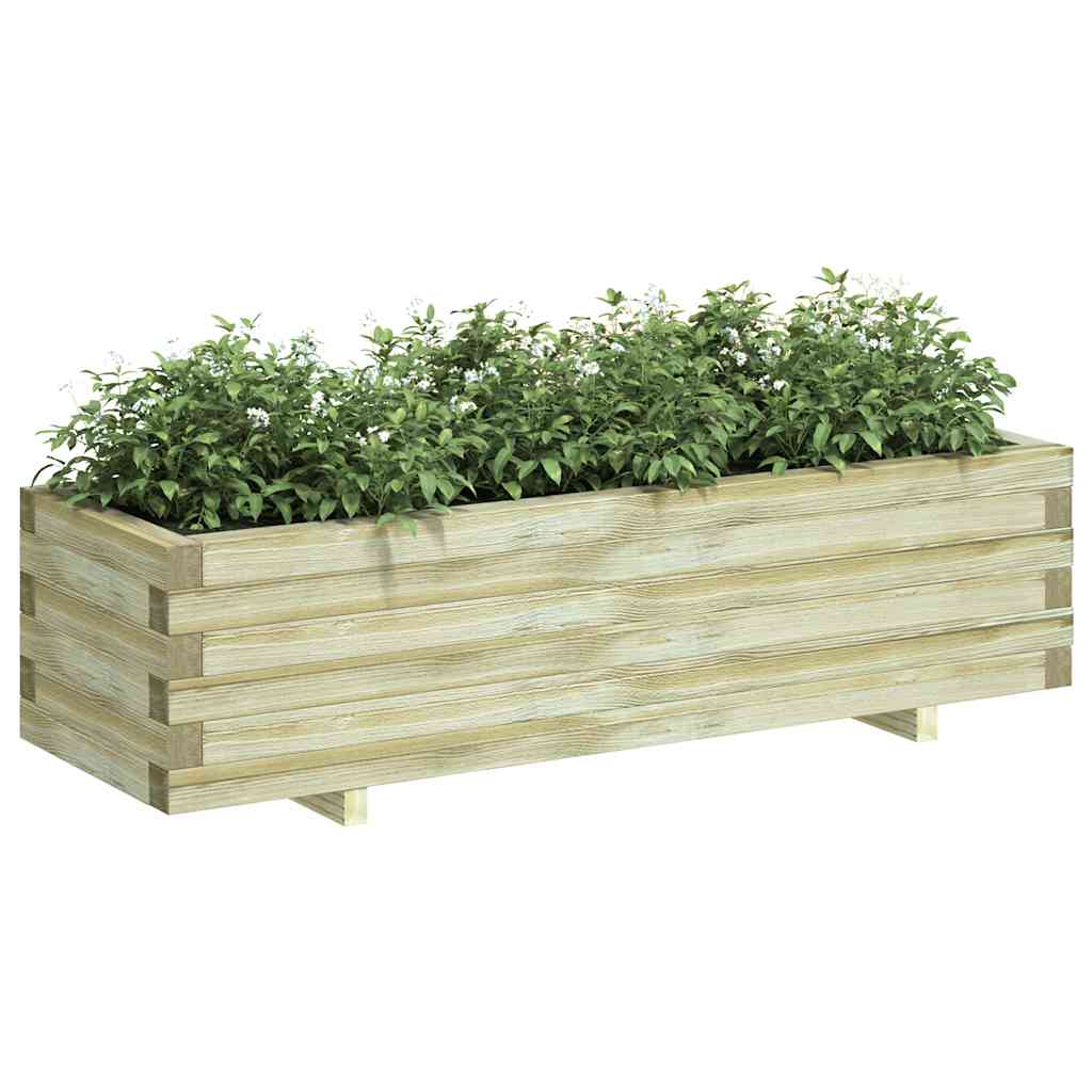 Canteiro elevado 120x40x30 cm madeira retangular