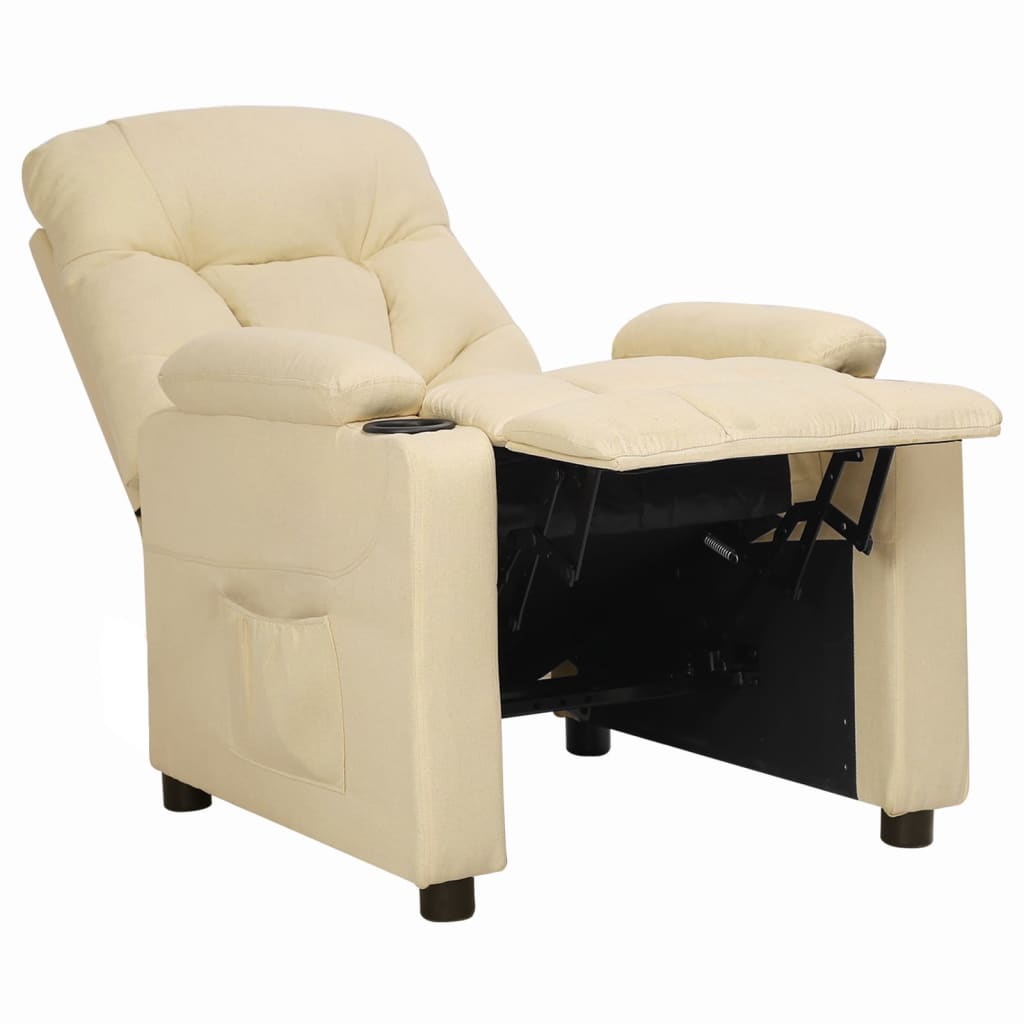 Poltrona reclinável tecido cor creme