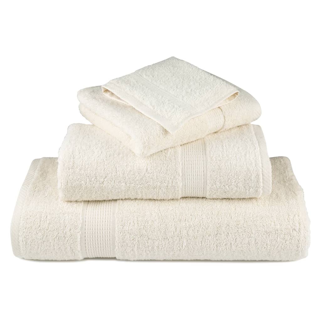 Toalhas de rosto premium solund 10 unidades creme 30x30 cm 600 g/m²
