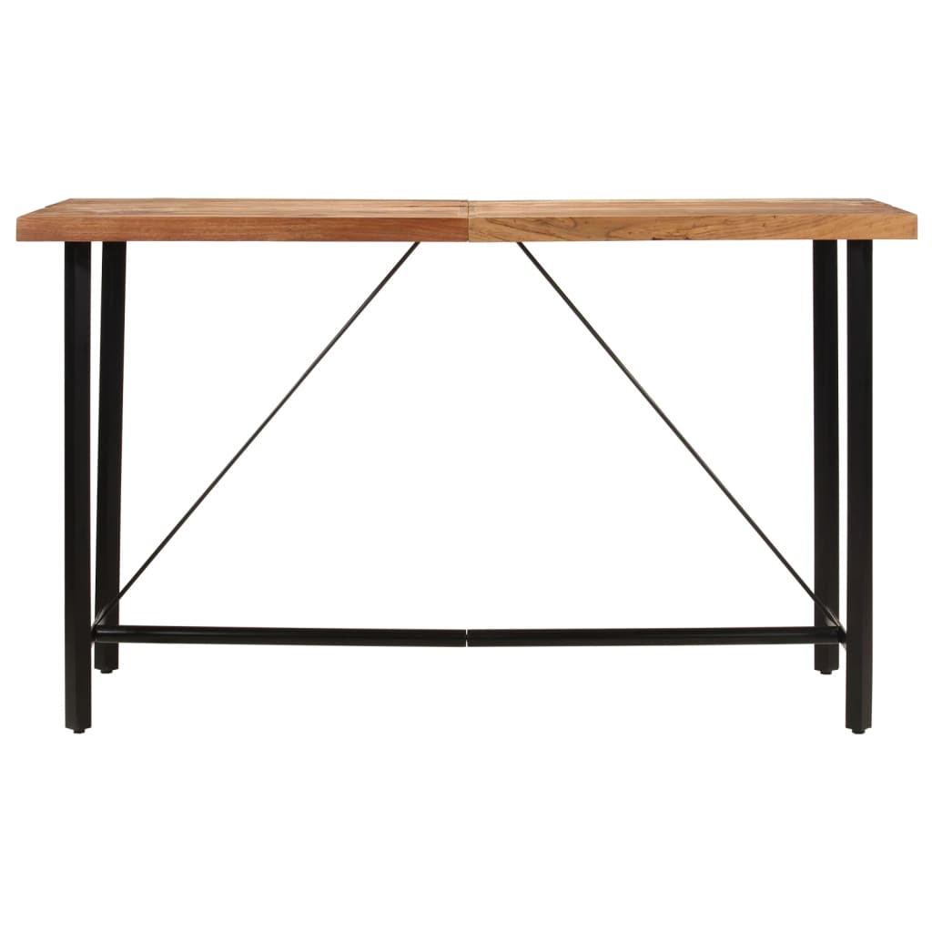 Mesa de bar 180x70x107 cm madeira de acácia maciça e ferro