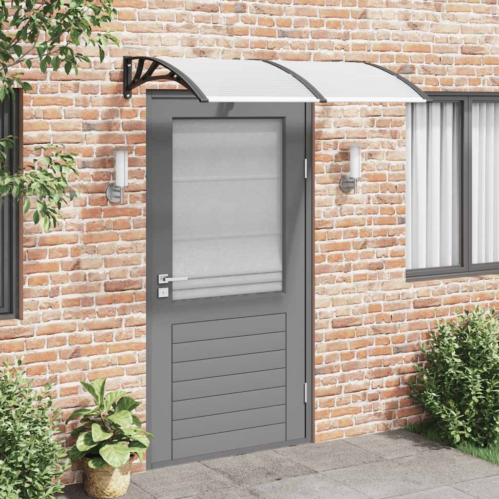 Toldo de porta 150x100 cm policarbonato preto