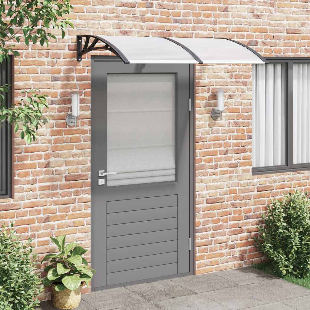 Toldo de porta 150x100 cm policarbonato preto