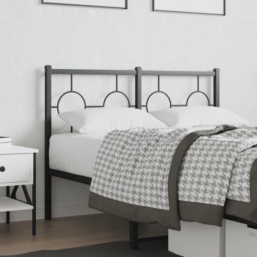 Cabeceira de substituição 120 cm metal preto