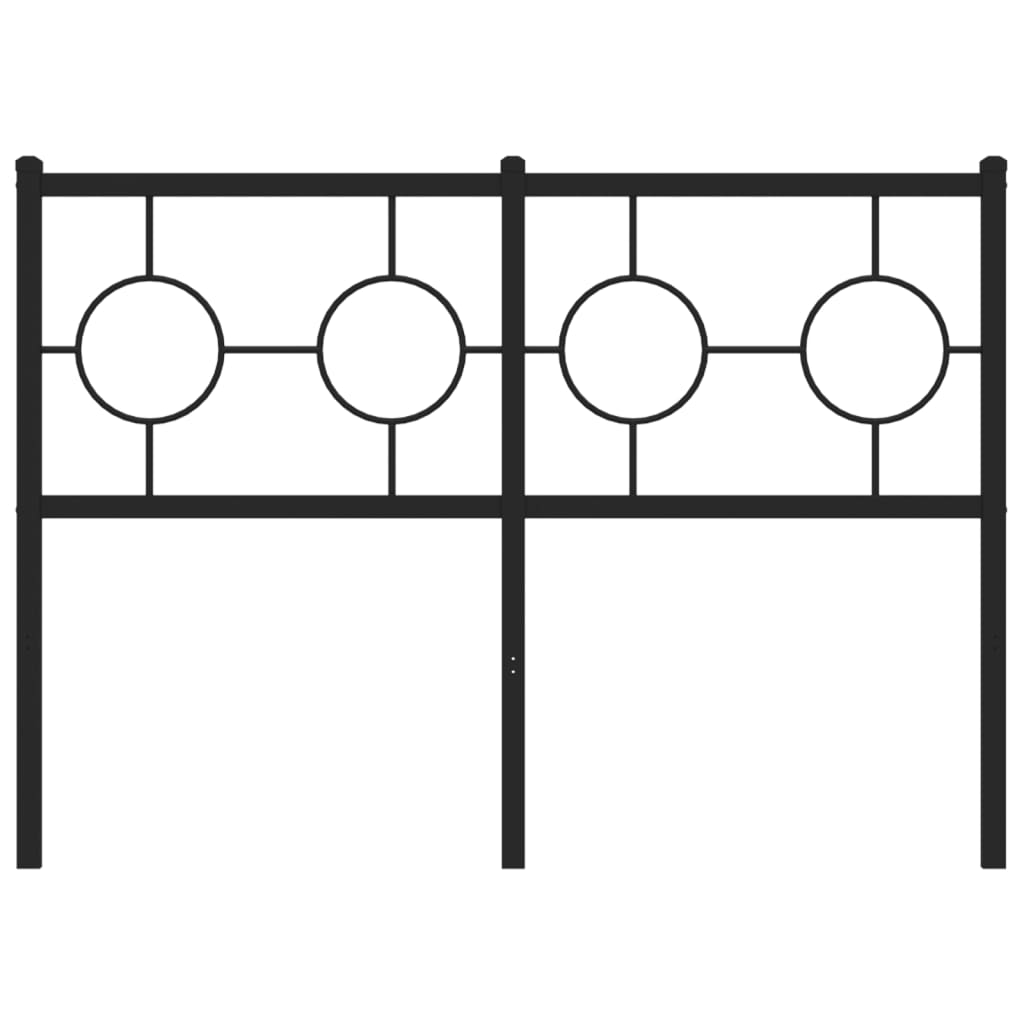 Cabeceira de substituição 120 cm metal preto