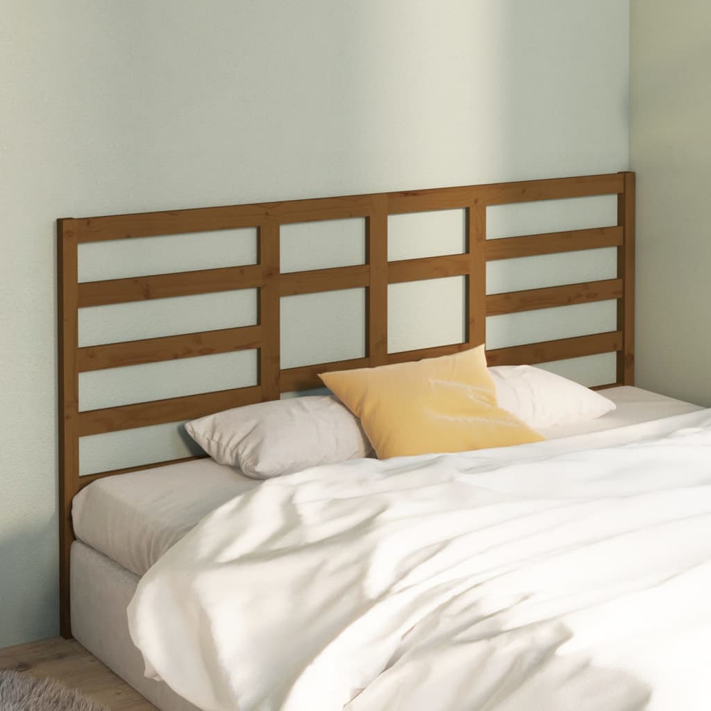 Cabeceira de cama 206x4x104 cm pinho maciço castanho mel