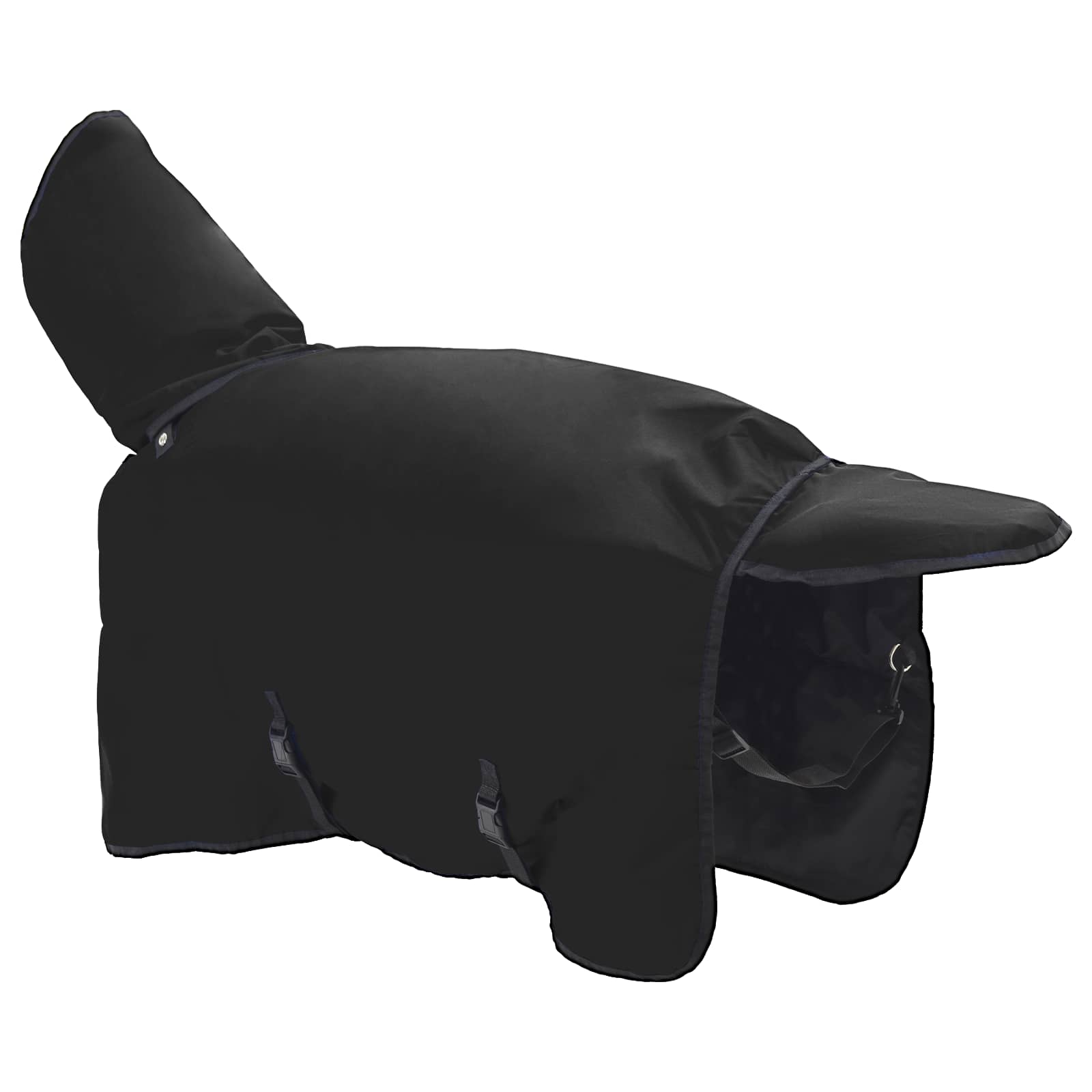Cobertor de cavalo verde escuro e preto 115 cm poliéster