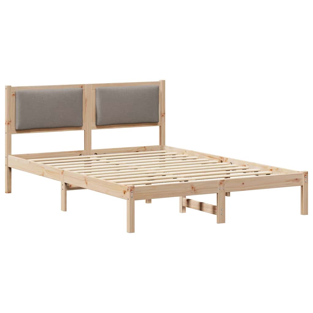 Estrutura da cama cinzento-acastanhado 135 x 190 cm