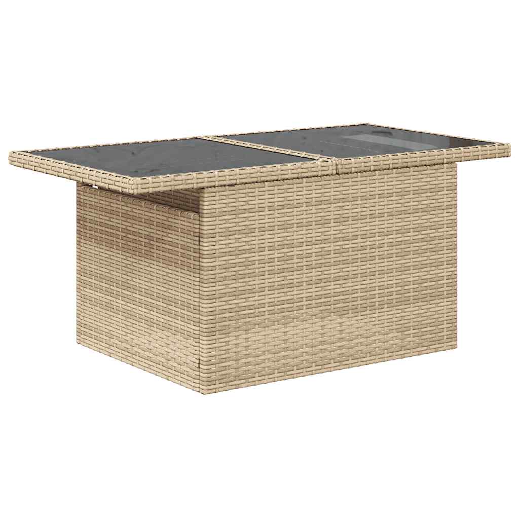 5 Pcs conjunto de sofás p/ jardim com almofadões vime PE bege