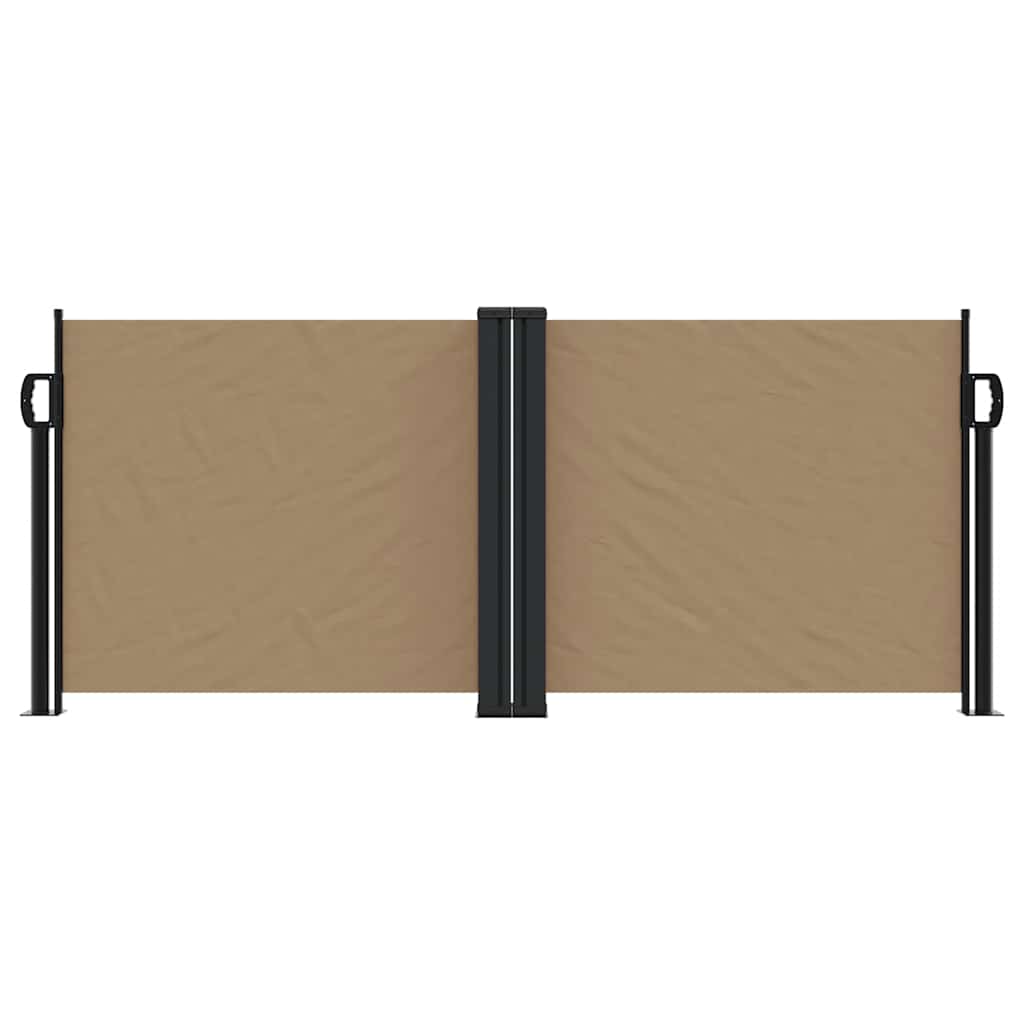 Toldo lateral retrátil 100x600 cm cinzento-acastanhado