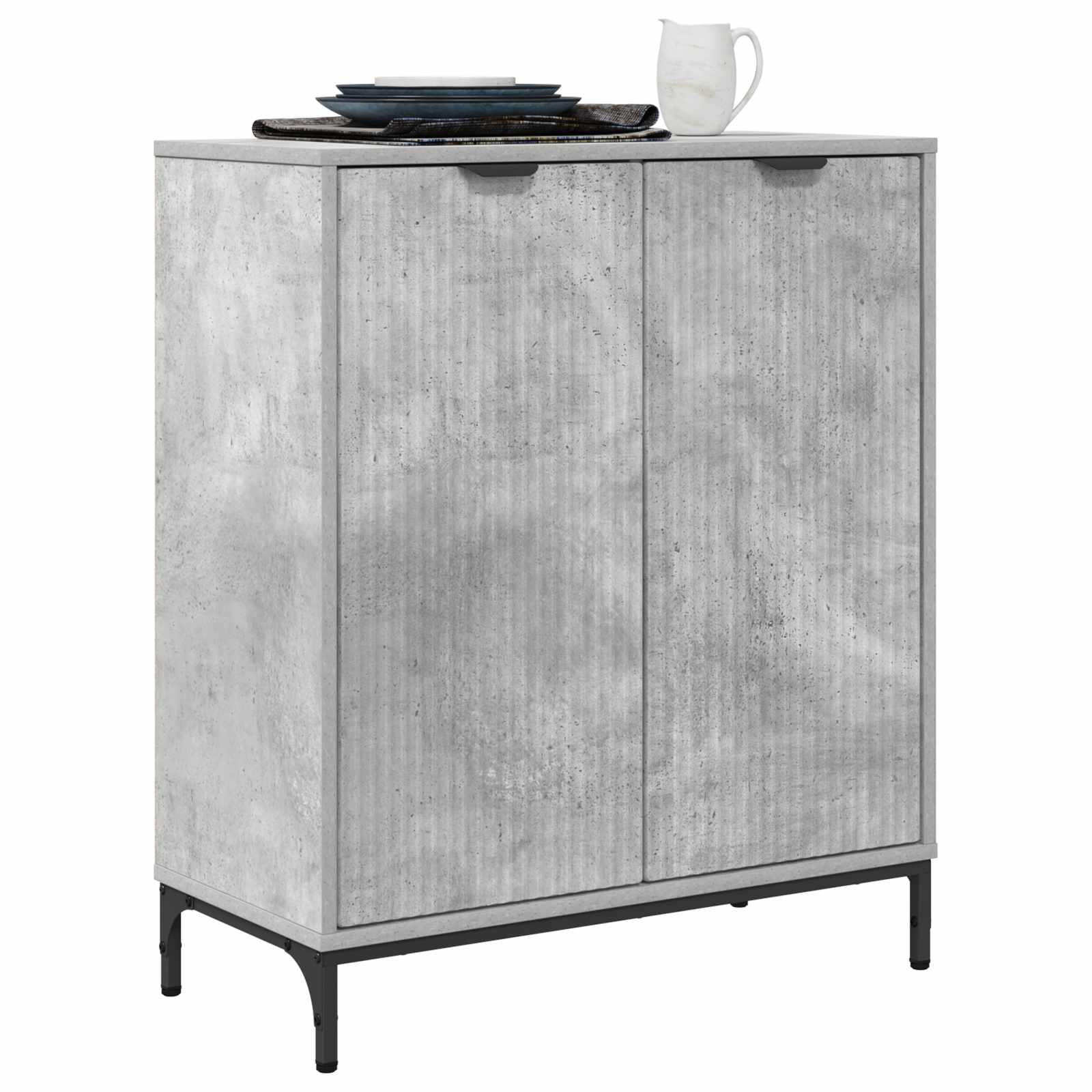 Buffet cinzento 69,5 x 33 x 82 cm derivados de madeira