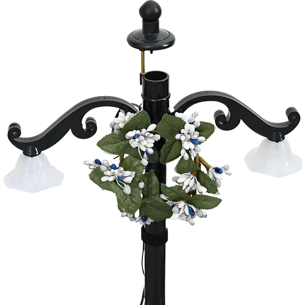 Árvore natal c/ neve base formato guarda-chuva 75 cm PVC azul