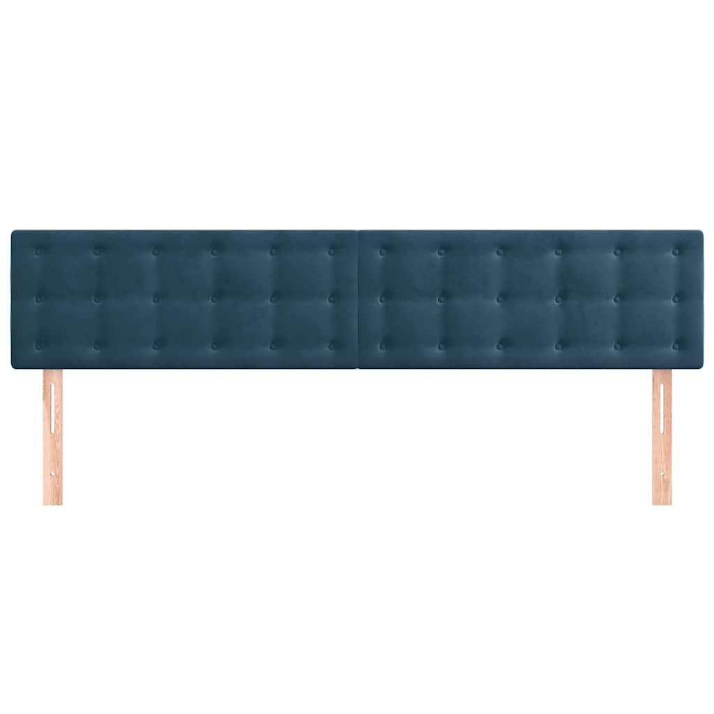 Cabeceiras azul-escuro 160x5x78/88 cm veludo