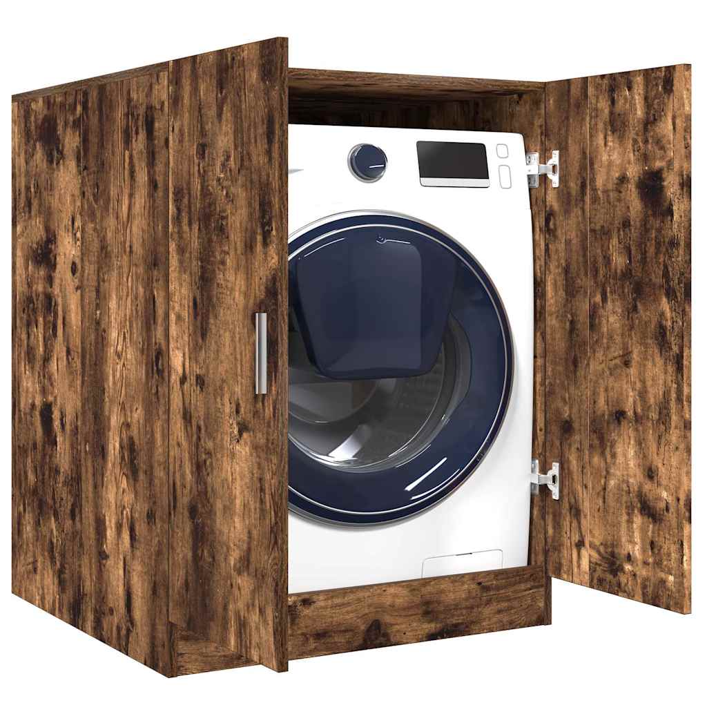 Idaxl armário máquina lavar roupa 71x71,5x91,5 cm carvalho fumado