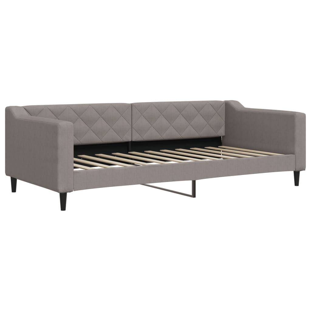 Sofá-cama c/ gavetão/gavetas 90x200 cm tecido cinza-acastanhado