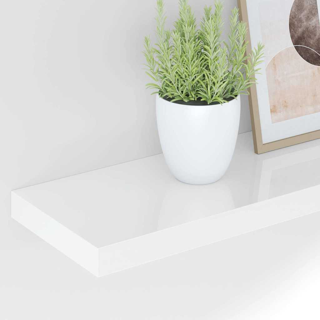 Prateleiras de parede suspensas 4 pcs 80x23,5x3,8cm MDF branco