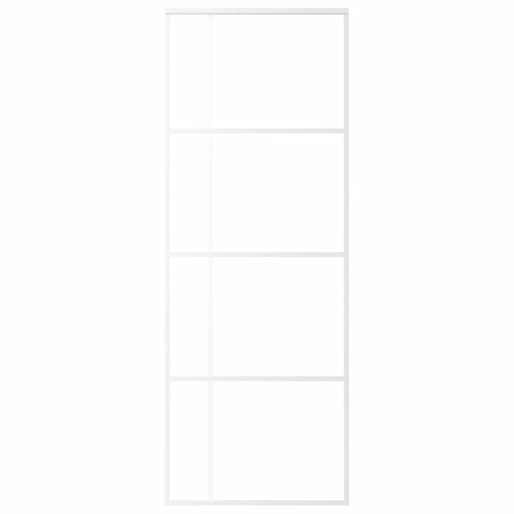 Porta deslizante em vidro esg fosco e alumínio 76x205 cm branco