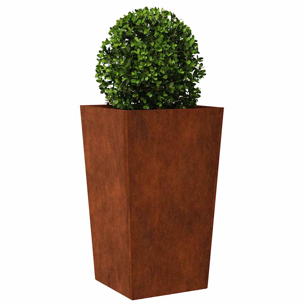 Garden planters 2 pcs 45x45x75 cm aço resistente às intempéries