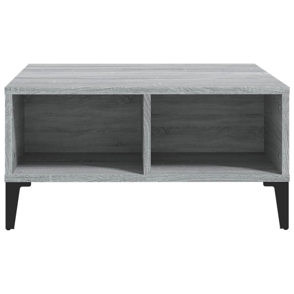 Mesa de centro 60x60x30 cm derivados de madeira cinzento sonoma