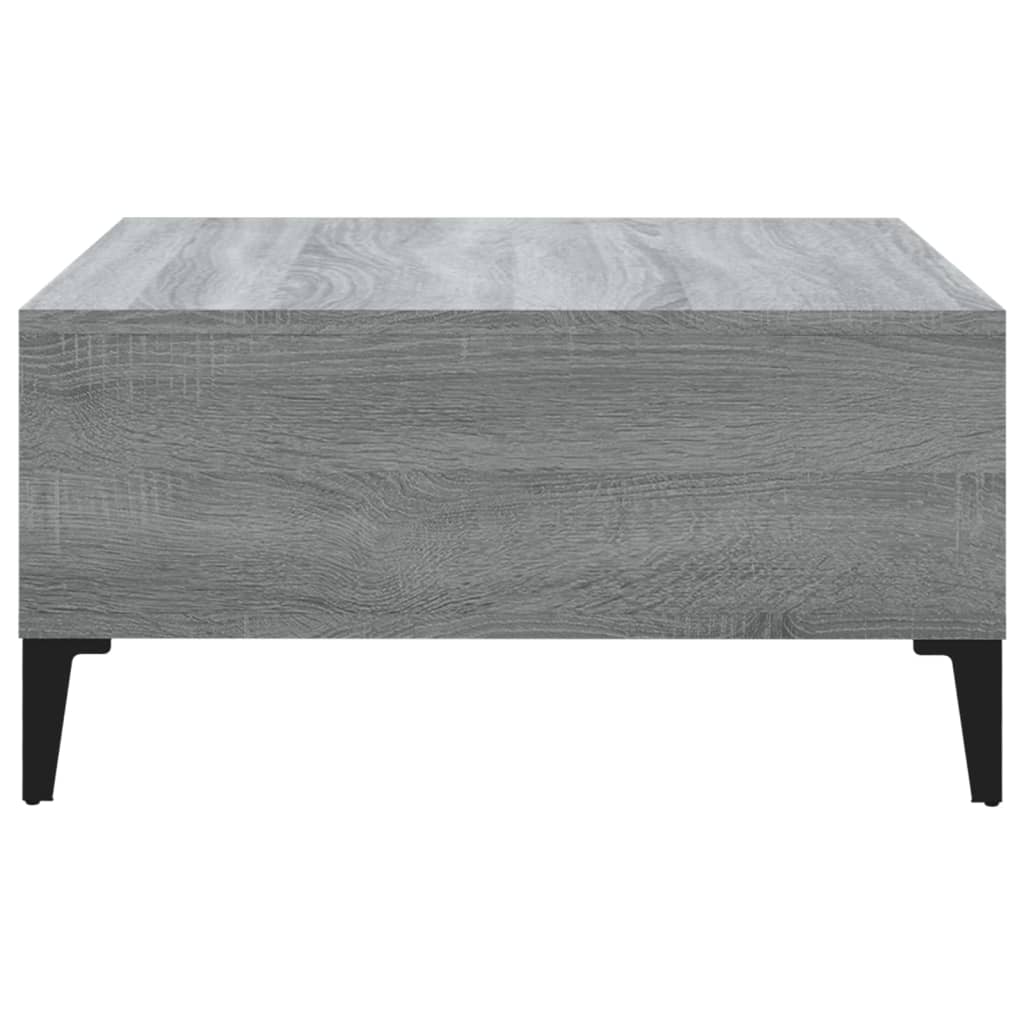 Mesa de centro 60x60x30 cm derivados de madeira cinzento sonoma