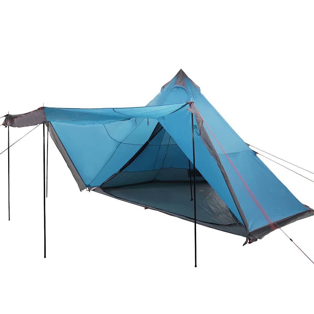 Tenda familiar tipi para 8 pessoas impermeável azul